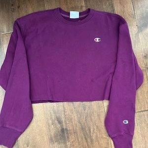 Champion purple cropped sweater